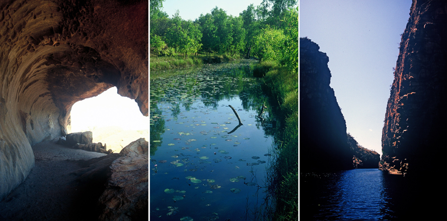 Australische landschap zoals billabong in Northern Territory