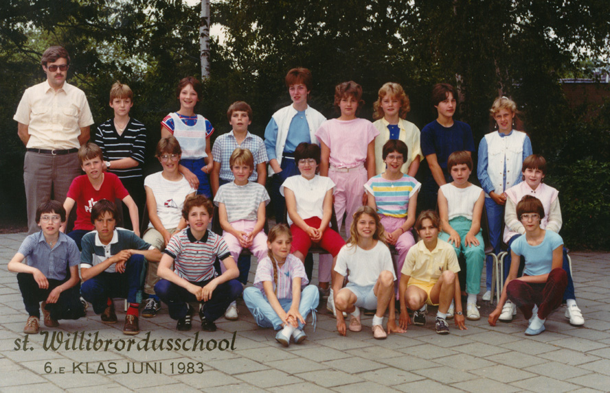 Klassenfoto St. Willibrordusschool Bakel, 6e klas 1983