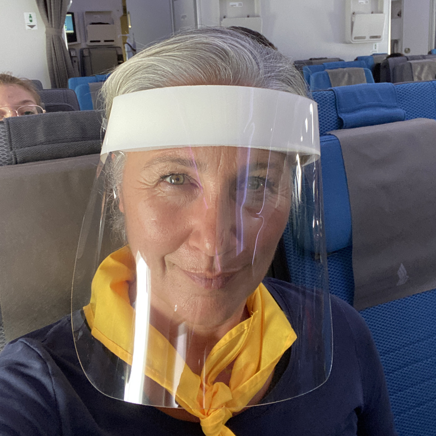 Million Dollar Island - met masker in het vliegtuig